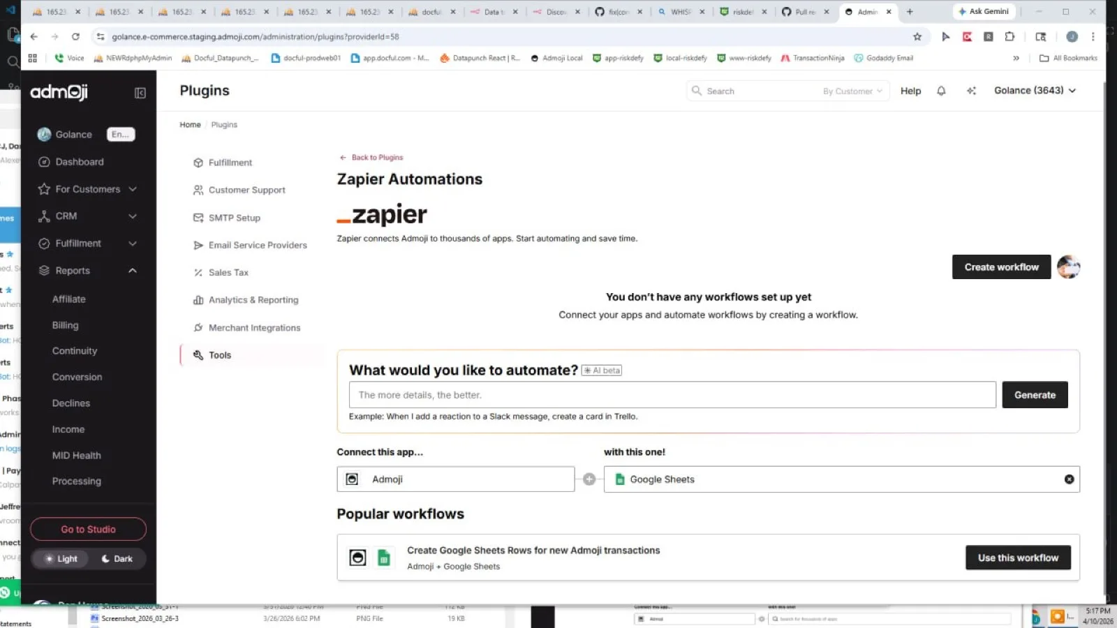 Admoji plugins and Zapier connection